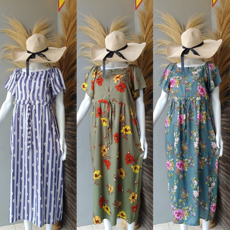 Tania dress/dress kerut/daster busui/daster viral/Tania Tali Serut/DASTER VIRAL/DASTER KEKINIAN/DAST