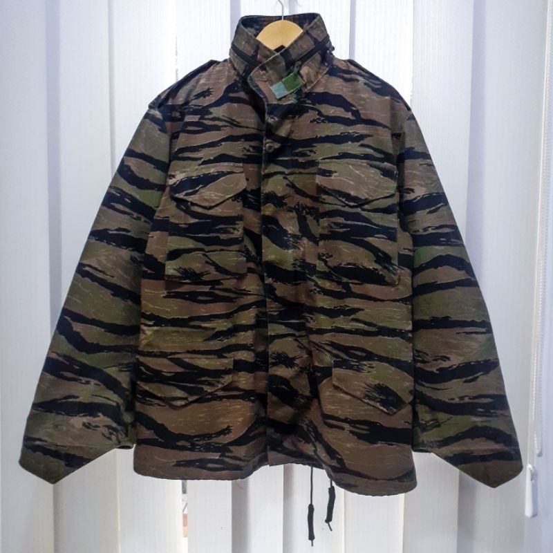 m65 field jacket tiger stripes alpha industries usa medium regular