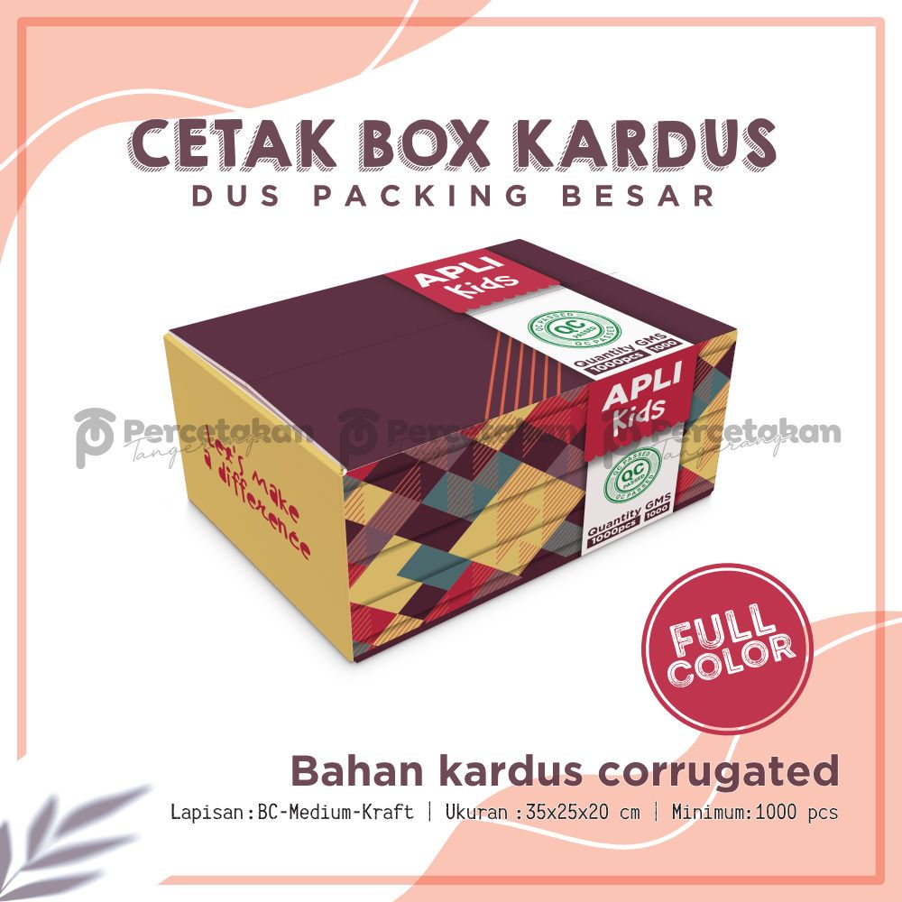 

Cetak BOX KARDUS 35x25x20 cm Full Color Free Custom Desain/Logo DUS PACKING | Kardus Besar | Box Pengiriman Jumbo