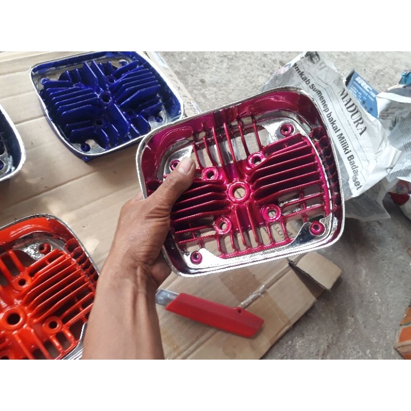 KOP HEAD YAMAHA ALFA SIGMA FORCERE1 FIZ R ORIGINAL REPAINT WARNA PINK METALIK