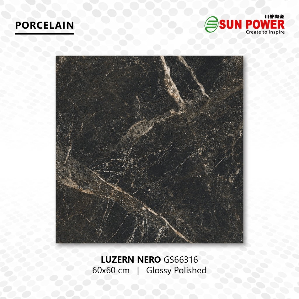 Granit Lantai &amp; Dinding Glossy Polished - Luzern 60x60 | Sun Power