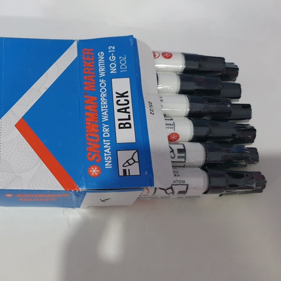 

Spidol PERMANEN HITAM SNOWMAN / snowman marker giant TYPE G-12 PER 6 PCS