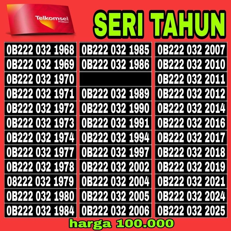 KARTU PERDANA TELKOMSEL 100