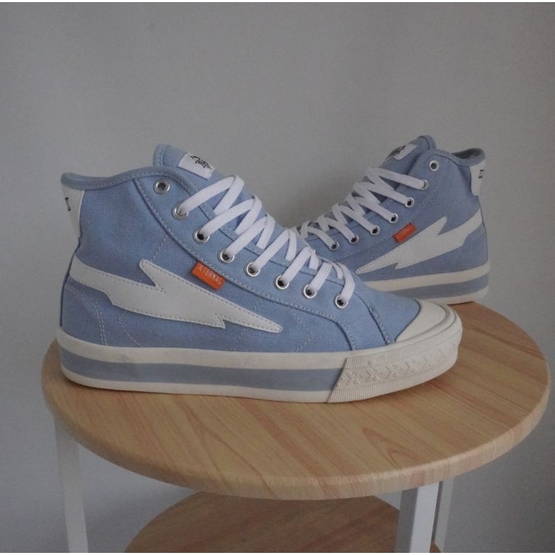 Sepatu Xternal - Sepatu Sneakers Next Storm High Iced Blue Casual Kanvas Original
