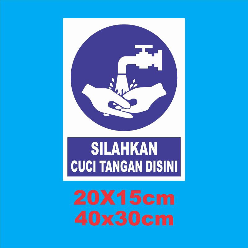 Stiker Cuci tangan CUCI TANGAN