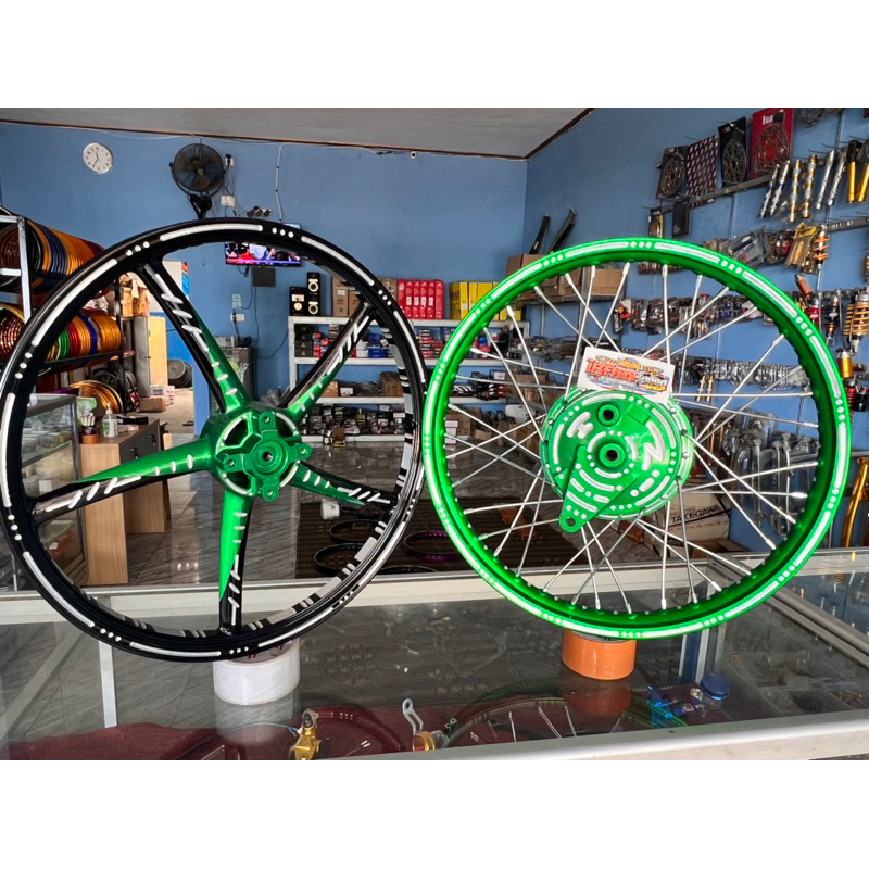 Velg balap depan rcb sp 500 belkang jari jari bubut