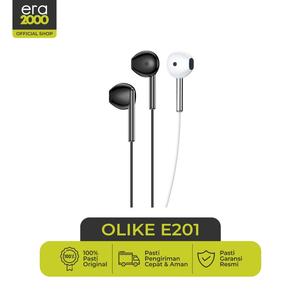 ERA 2000 - Olike Headset Handsfree 3.5MM Wired Earphone Mic Android Iphone E201