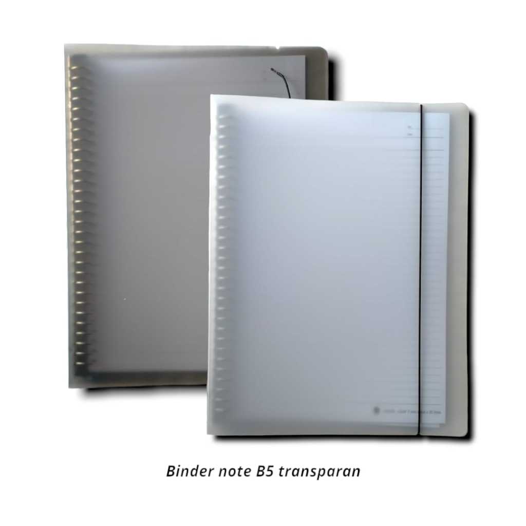 

Map Ring Binder Note B5 26 Ring Besi Putih Hitam Polos Transparan Loose Leaf + Refill