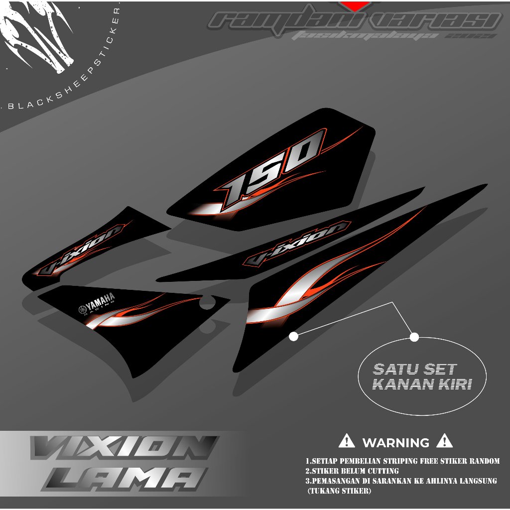STRIPING - VIXION OLD - STRIPING VIXION LAMA - STIKER STRIPING VIXION 2008-2012 TERBARU