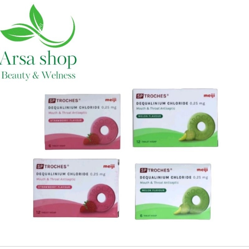 SP Troches Meiji Tablet Hisap Antiseptik rongga mulut/Obat Radang