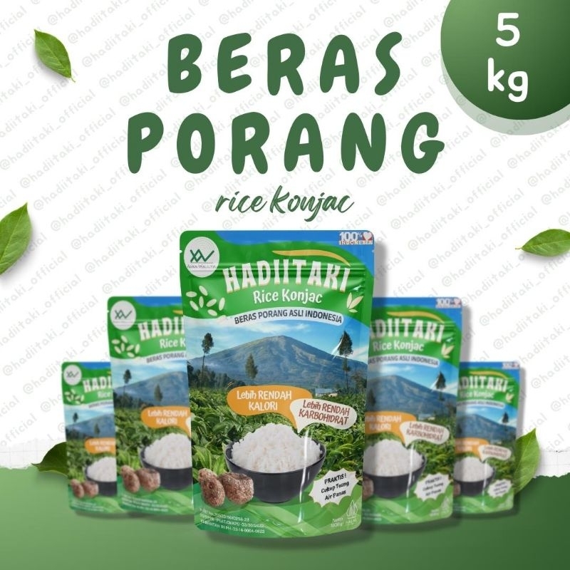 

HADIITAKI Beras Porang 5 Kg - Shirataki/Konjac Rice