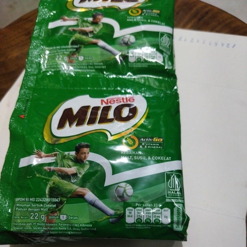 

Milo Activgo 22gr isi 10 sachet