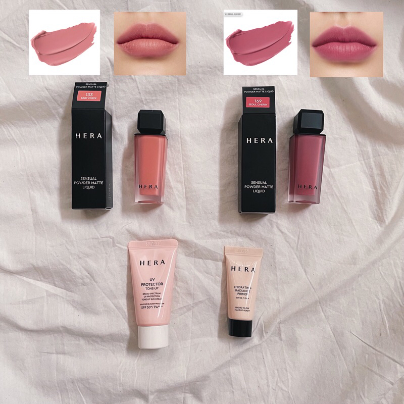 (+freebies) HERA SENSUAL POWDER MATTE LIQUID 133 BABY CHEEK SEOUL CHERRY GLOSS LIPSTICK   Hydrating 