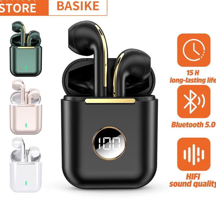 Baru Basike Headset Gaming TWS Bluetooth TW11 TW90 Earphones Noise Cancelling With Mic Wireless Earp