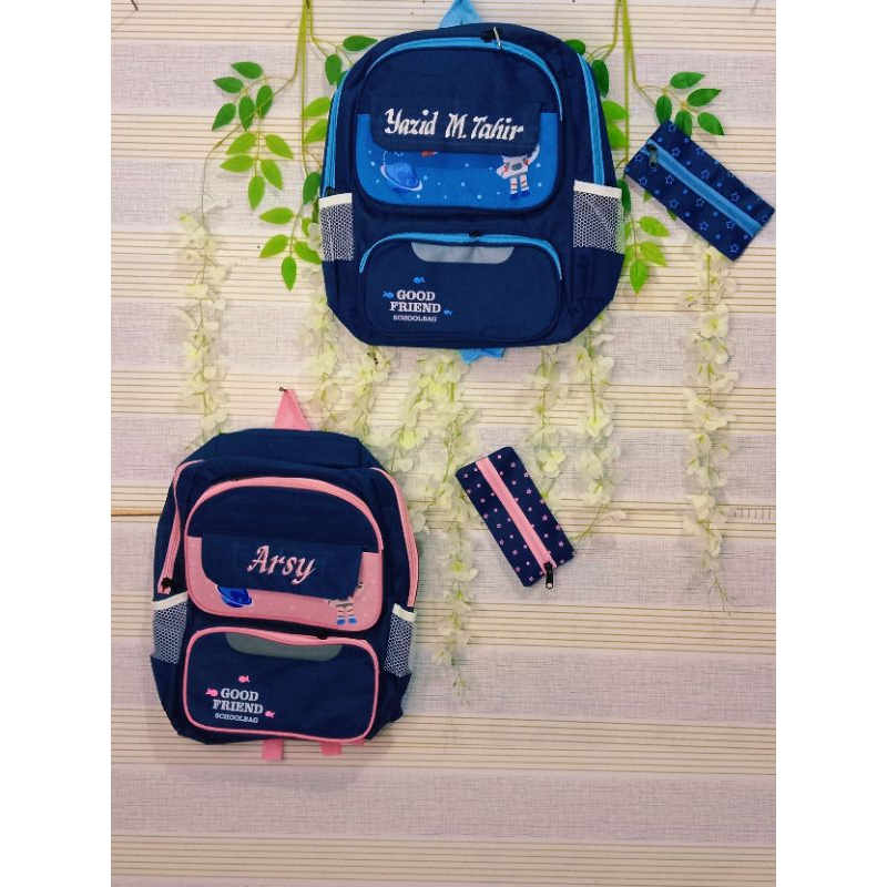 Tas Sekolah Bordir Custom Nama