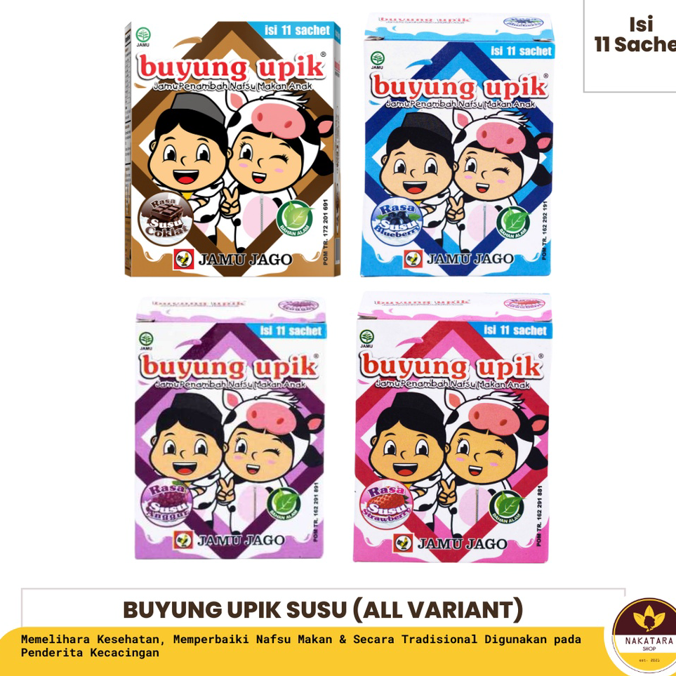 

VDYY3935 Buyung Upik SUSU isi 11 Sachet (Jamu Penambah Nafsu Makan ANAK)