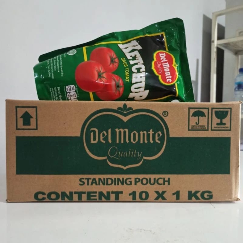 

Delmonte Ketchup Saus Tomat 1 kg - 1 Dus isi 10 Pouch