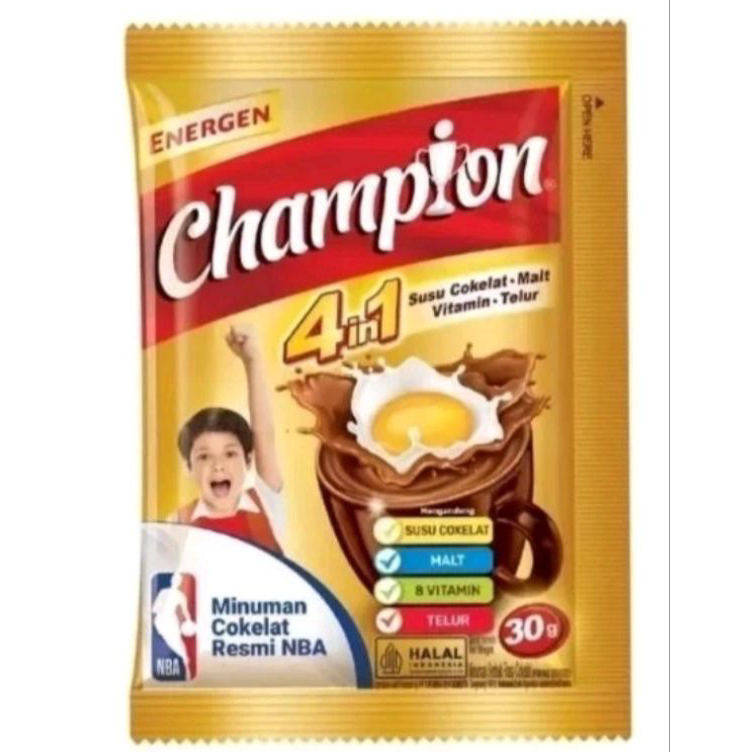 

ZBNN6582 Energen Champion 4 in 1, 30 gram, susu coklat, 10 saset