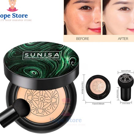 Harga Promo Hope Store - Sunisa Air Cushion BB Cream Waterproof Mushroom Head BB Cream Penutup Pori 