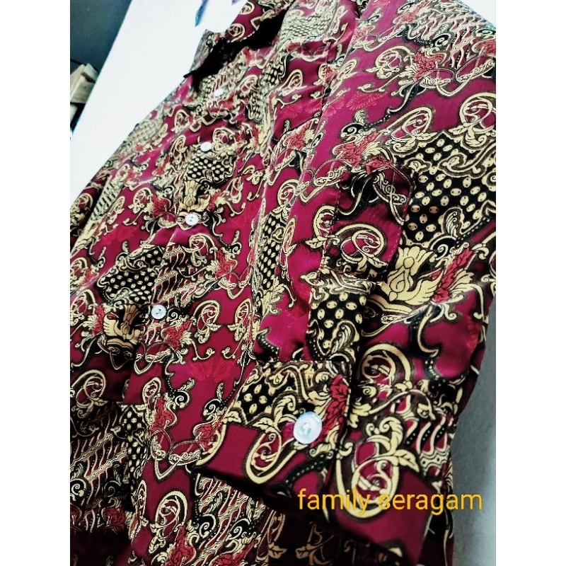 Batik SD Negeri/Batik SD Nasional/Seragam Batik Sekolah SD/Batik Sekolah SD Motif KUJANG MERAH