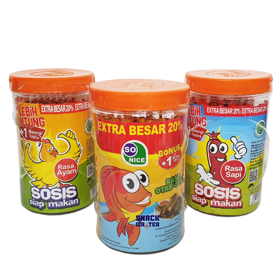 

PWJZ6747 Sosis So Nice - Sosis siap makan - Netto 24 pcs x 18gr