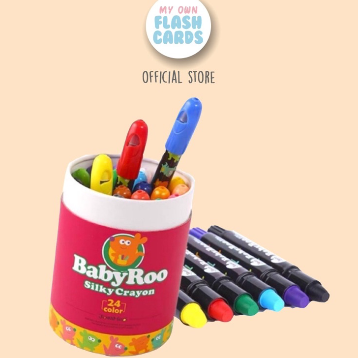

Ready Joan Miro Babyroo Washable 6pcs 12pcs or 24pcs Silky Crayon Baby Roo Krayon Aman Body Face Painting
