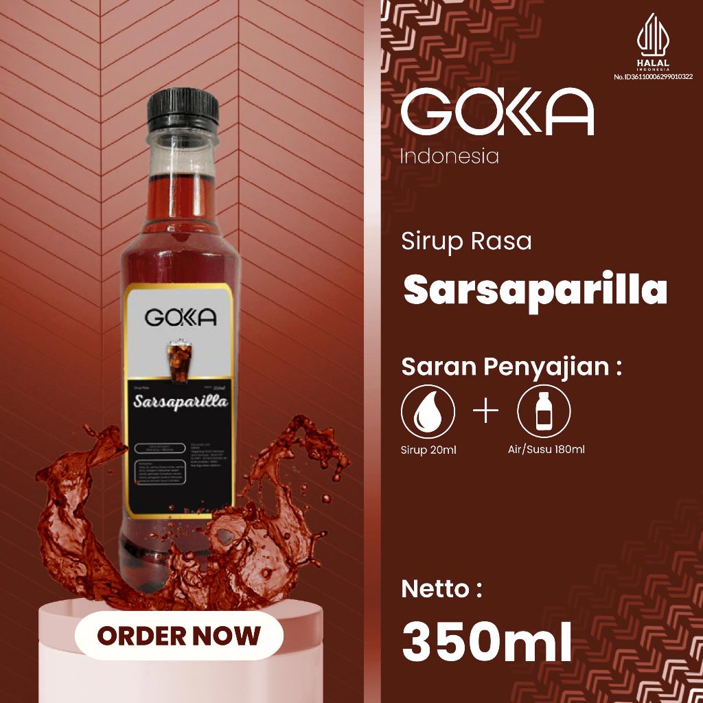 

Gokka Syrup Sarsaparilla / Sirup Gokka Rasa Sarsaparilla 350ml