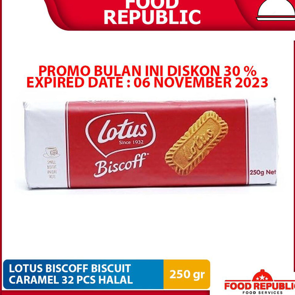 

Hot Sale LOTUS BISCOFF BISCUIT KARAMEL 250 GR 32PC - CARAMELISED BISCUITS HALAL ➡✷