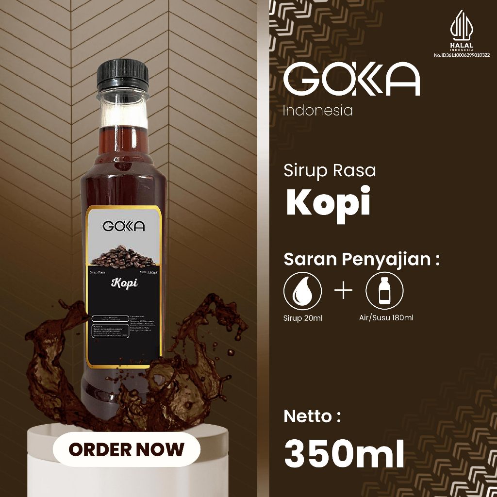 

Gokka Kopi Syrup / Minuman Sirup Gokka Rasa Kopi 350ml