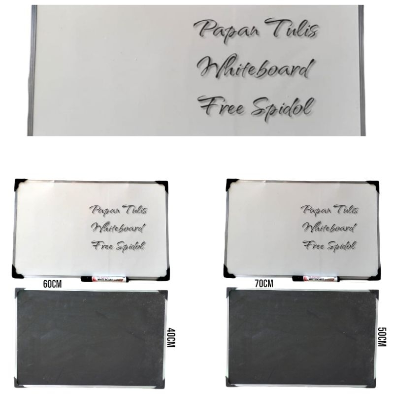 

PAPAN TULIS WHITEBOARD BOLAK BALIK MURAH FREE SPIDOL