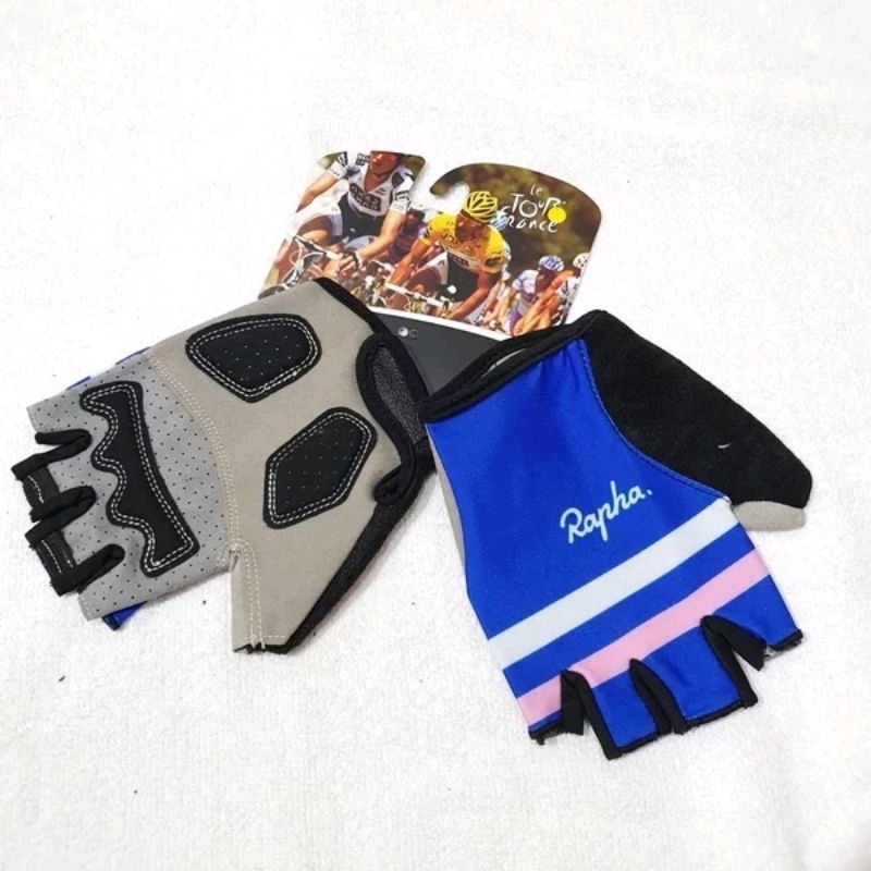 SARUNG TANGAN SEPEDA RAPHA UNGU CYCLING GLOVE OLAHRAGA