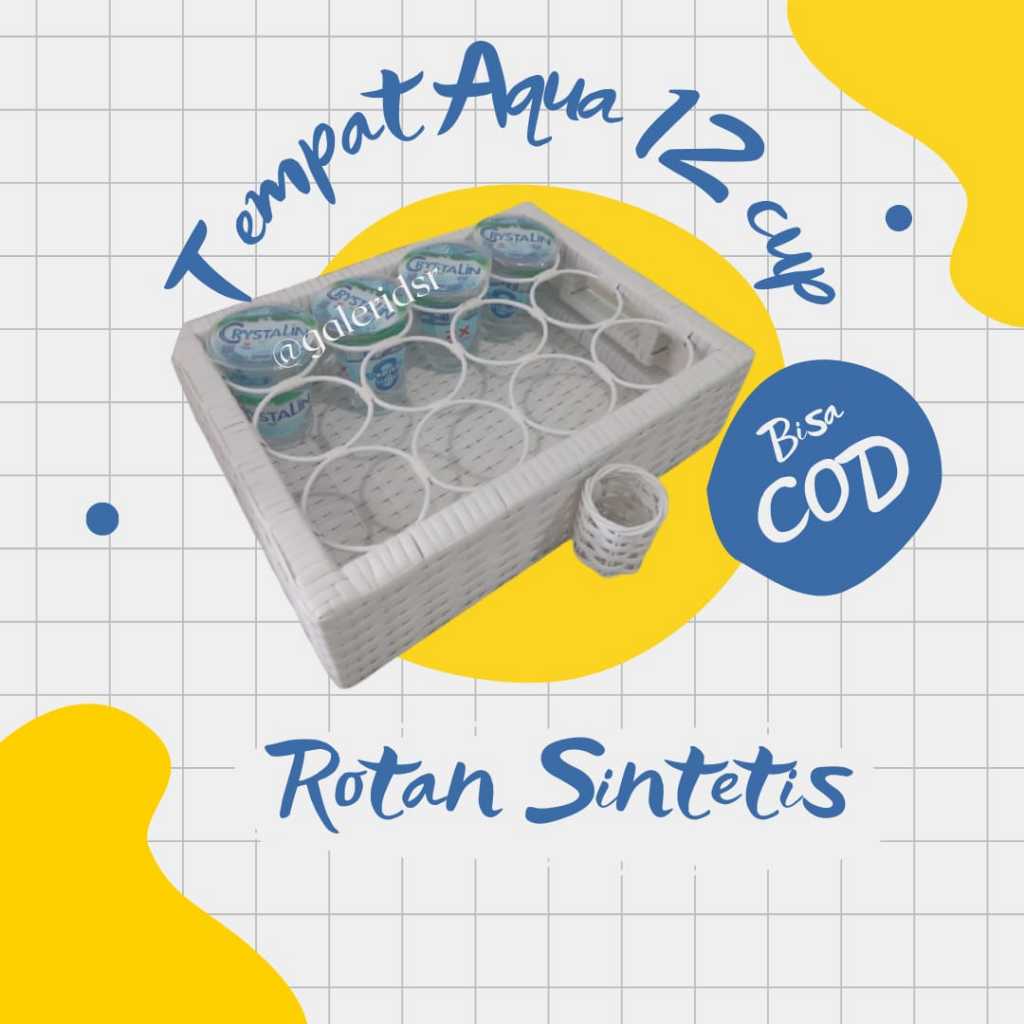Tempat Aqua Gelas isi 12 Rotan Sintetis