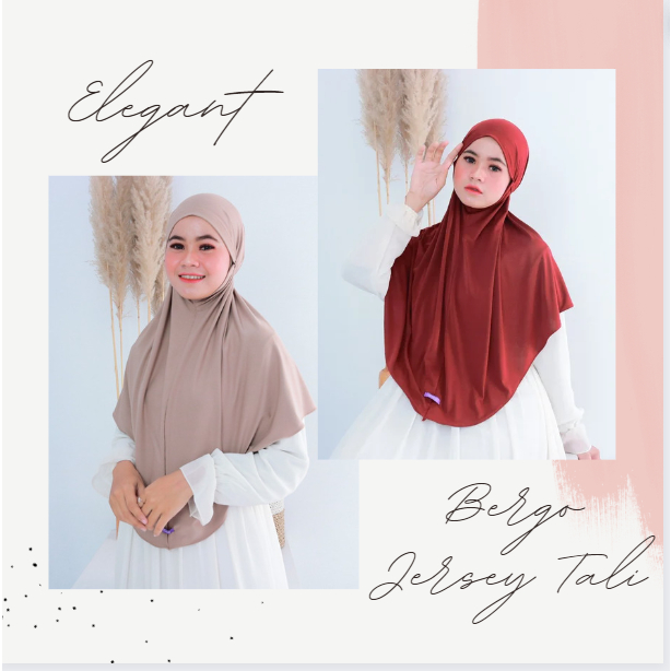 Bergo Jersey Tali Non Pet I Hamida Hijab Bergo Instan Jersey Premium I Bergo Maryam Jersey Jumbo