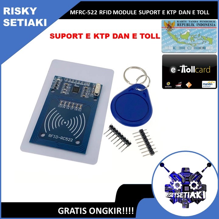 MFRC-522 RFID MODULE SUPORT E KTP DAN E TOLL