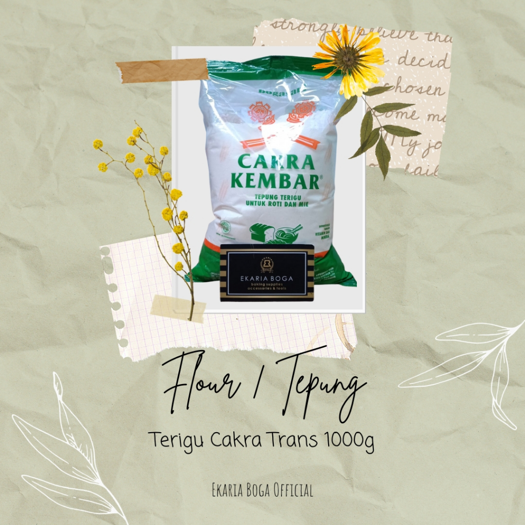 

FLOUR | TEPUNG TERIGU | BOGASARI | TERIGU CAKRA TRANS 1000G