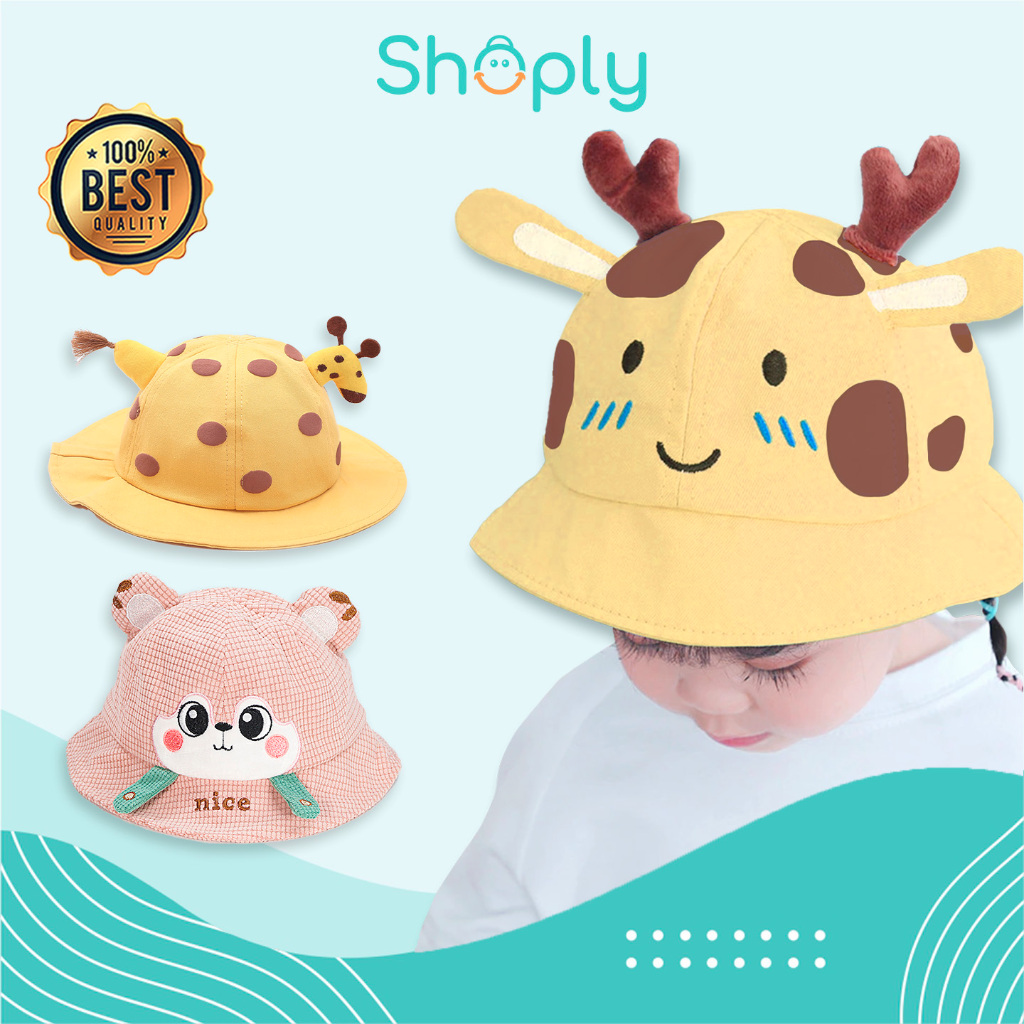 Topi Anak Bucket Hat Karakter Hewan Lucu