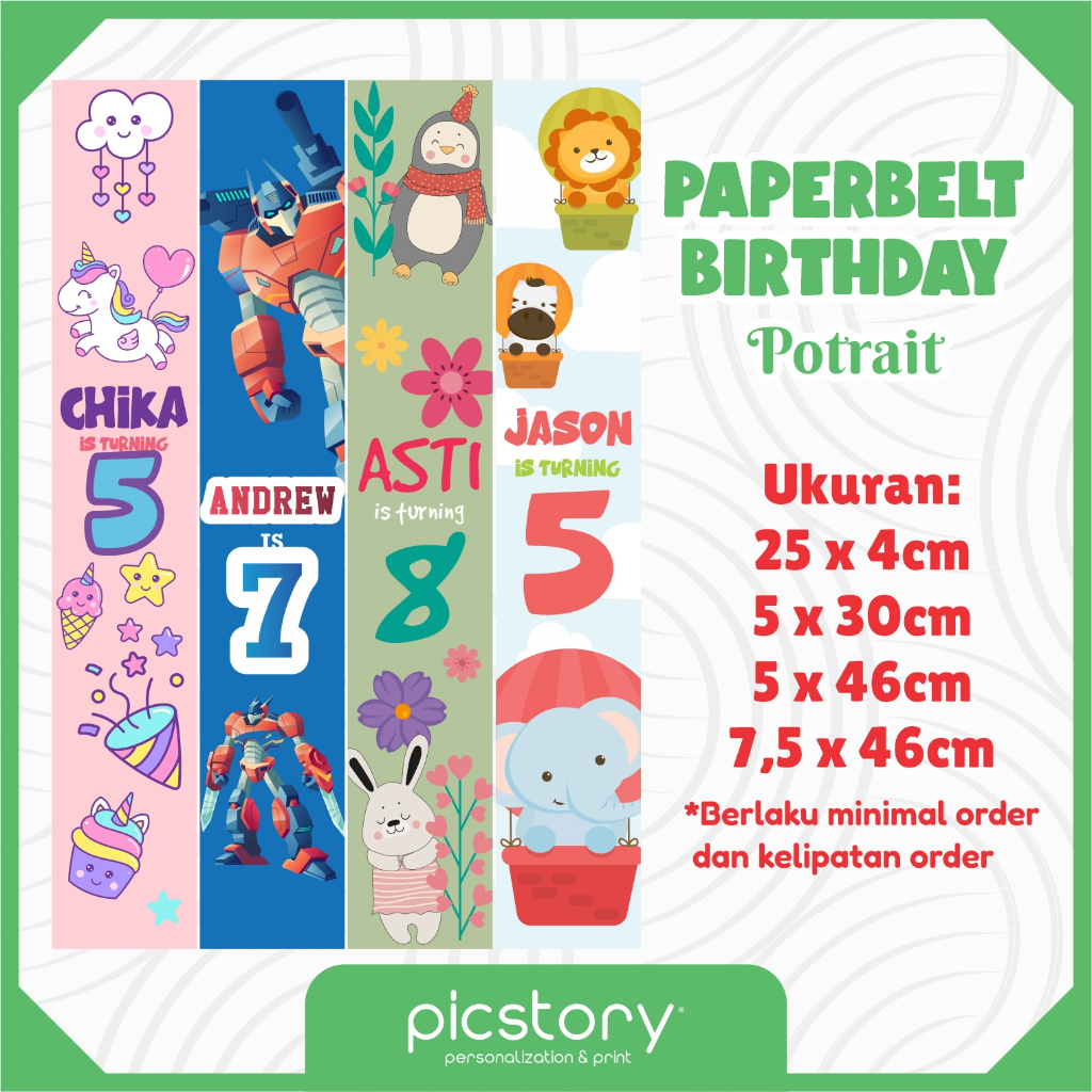 

Paperbelt Happy Birthday - Label Box Bento Ulang Tahun - Sleeve Nasi Kuning Ultah