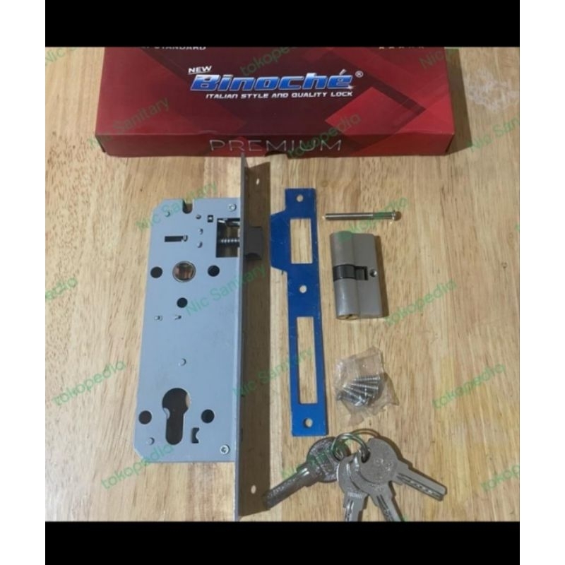 Bodi body kunci pintu BINOCHE + silinder kunci / bodi kunci lidah