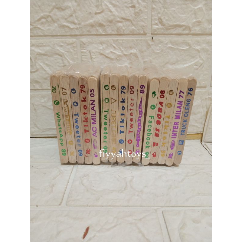 Mainan Stik Kayu Sablon Isi 250 PCS - FIYYAHTOYS