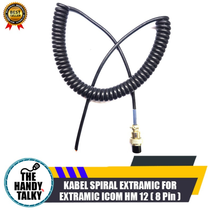 Kabel Spiral Extramic Icom For Extramic Icom HM 12 8 Pin Mic Icom Hm12