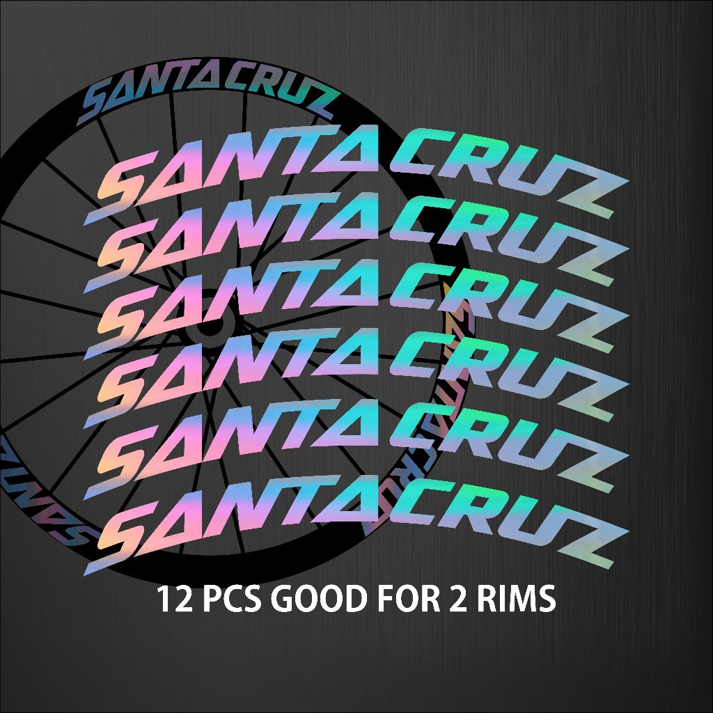 Decal RIMS Bike SANTACRUZ Sticker Cutting Velg Sepeda MTB, Balap