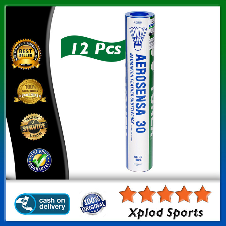 (isi 12pcs) Kok Badminton Yonex Aerosensa 30 Shuttlecock Badminton Yonex Aero Sensa 30 1 Slop Kok Bu