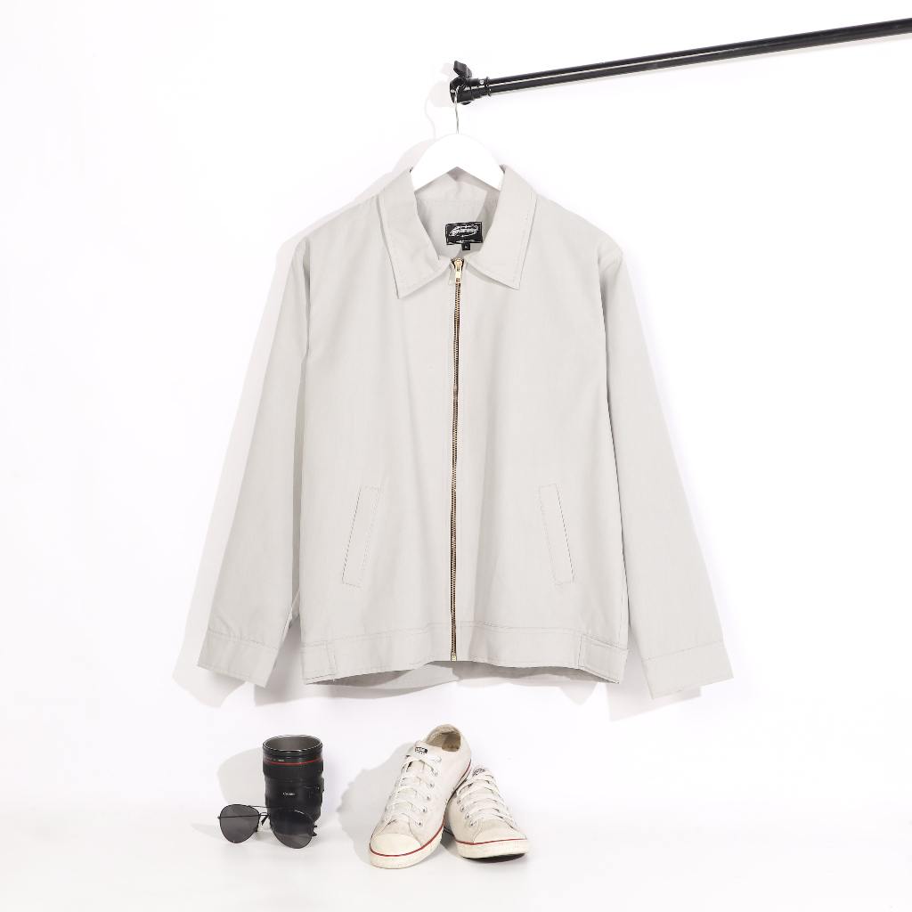 Brofash Jaket Kerah Pria Warna Grey Young Jaket Jas Pria Jaket Pria Original 100% Jaket Cowok Keren 