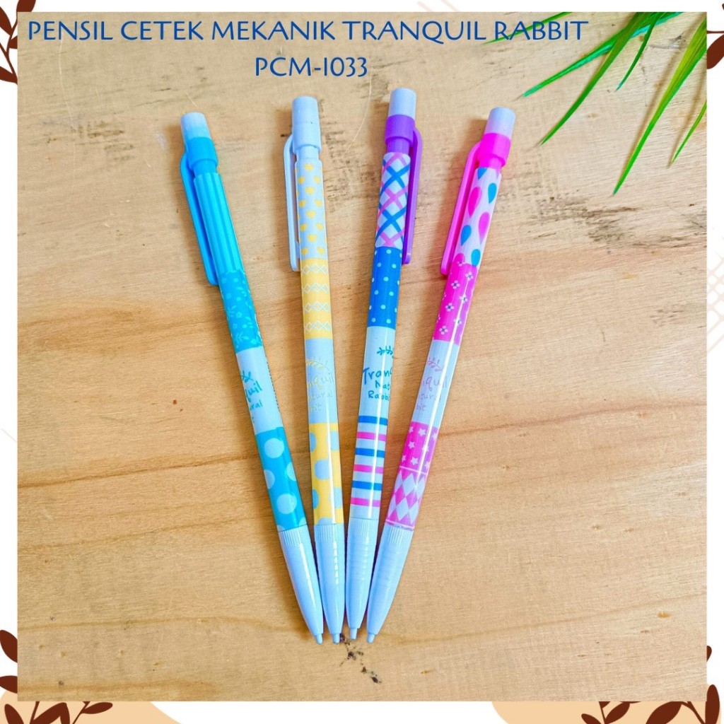 

PENSIL CETEK MEKANIK TRANQUIL RABBIT PCM-1033 MECHANICAL KLIK CLICK KARAKTER UNIK MURAH PENCIL ALAT TULIS KANTOR SEKOLAH MURAH TERMURAH COD