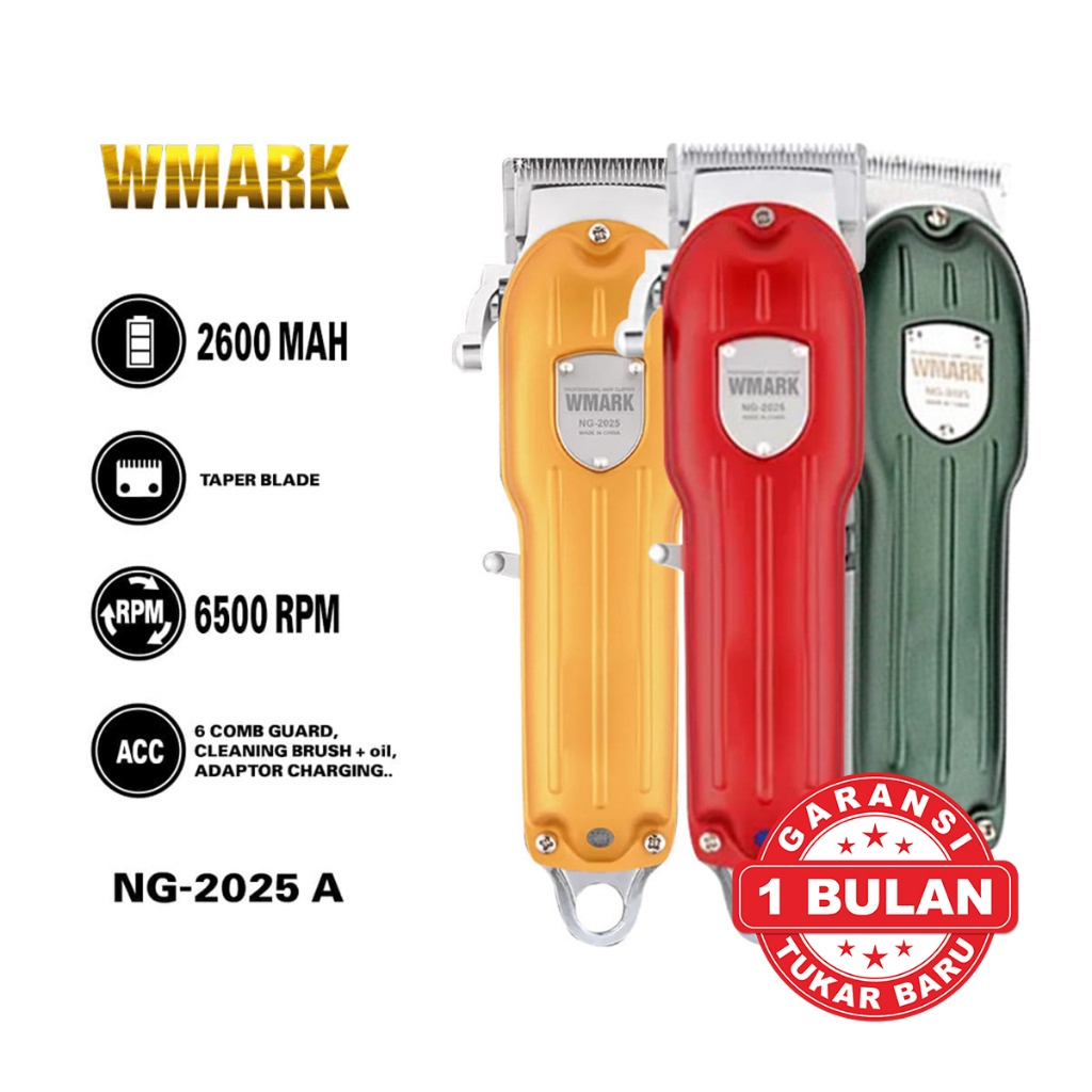 WMARK NG-2025A Cordless Clipper 6500 Rpm Alat Cukur Rambut Barbershop