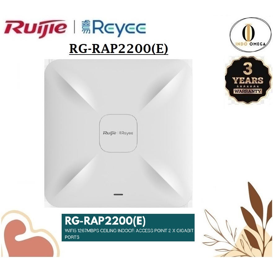 Ruijie RG-RAP2200(E) AC1300 Dual Band Ceiling AP RAP2200E RAP2200 E