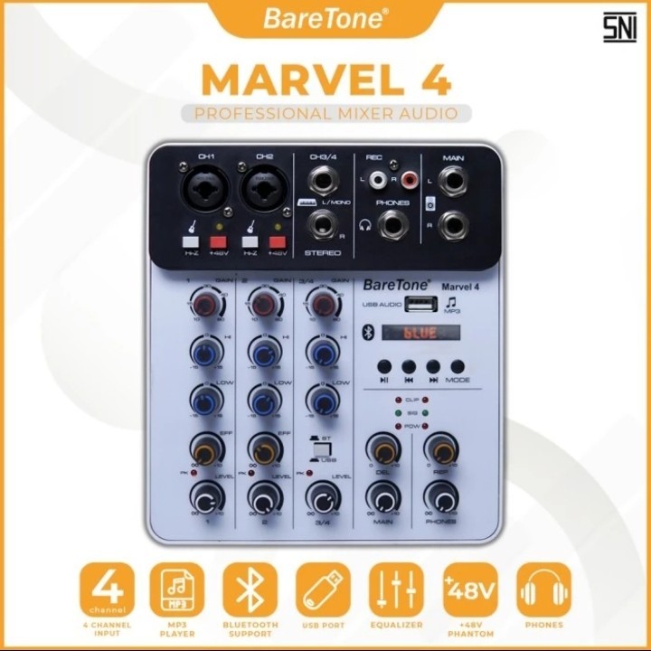 Mixer Audio 4 Channel Baretone Marvel 4 Original Baretone Marvel 4