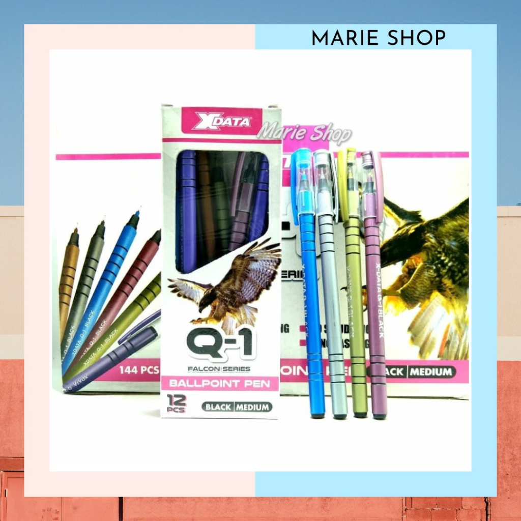 

PULPEN X-DATA Q-1 HITAM / BALLPOINT PEN BLACK / BOLPOINT PERLENGKAPAN KANTOR DAN SEKOLAH