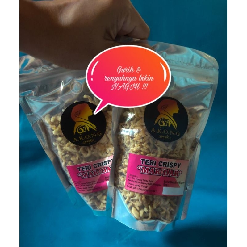 

AKONG.ID - [2 pcs] *PAKET HEMAT* Teri Crispy "MAK DAR" 150 gram