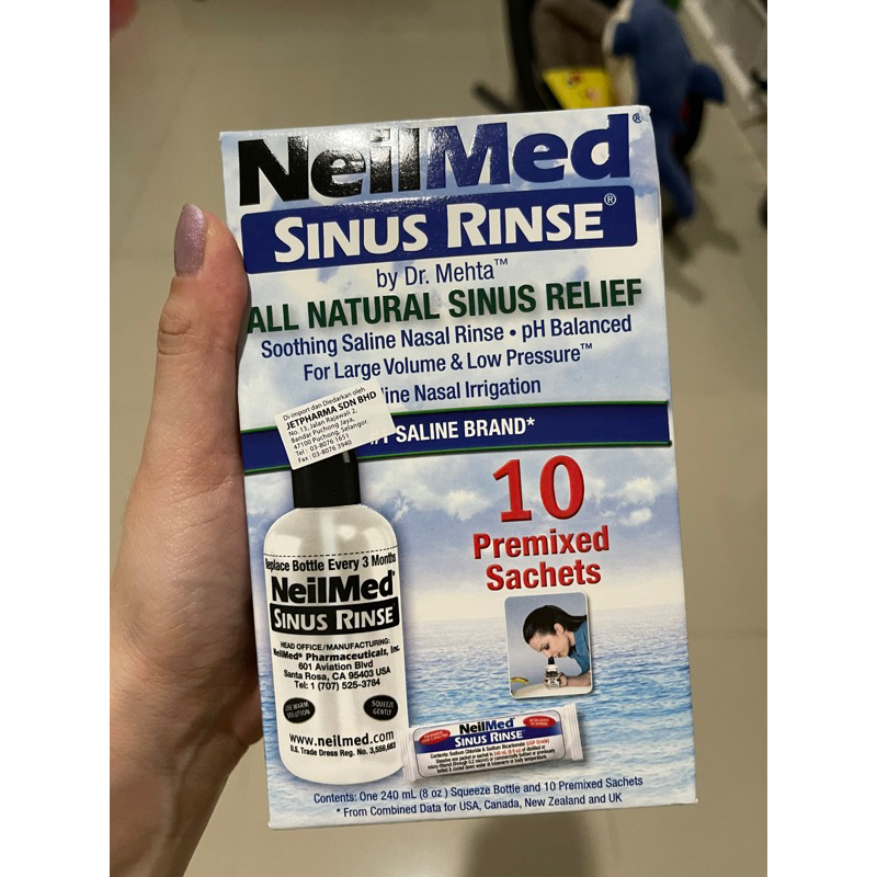 Neilmed Sinus Rinse Botol + 10 Premixed Sachets Original Malaysia